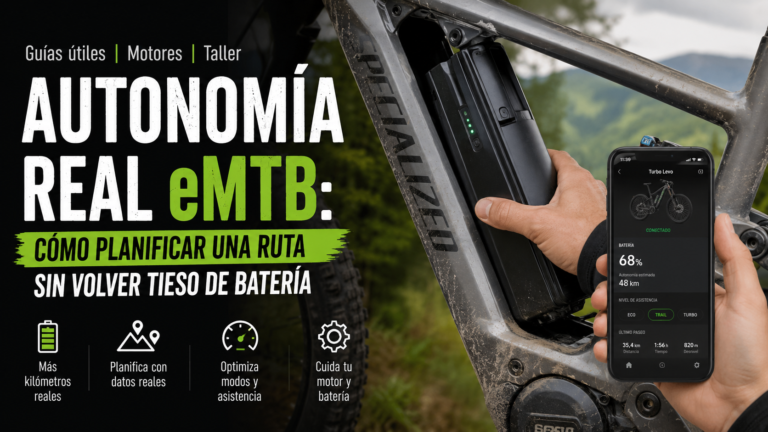 Autonomía real eMTB: cómo planificar una ruta sin volver tieso de batería
