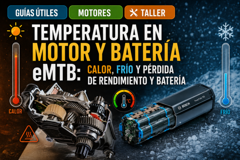 Temperatura en motor y batería eMTB: calor, frío y pérdida de rendimiento