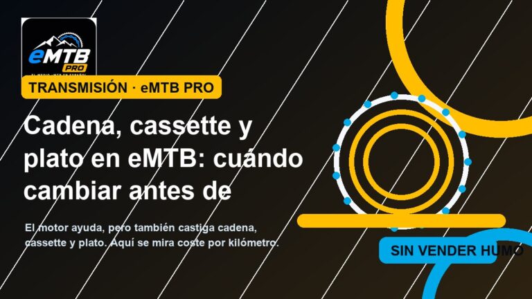 Cadena, cassette y plato en eMTB: cuándo cambiar antes de romper