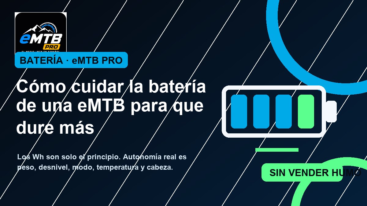 Cómo cuidar la batería de una eMTB para que dure más