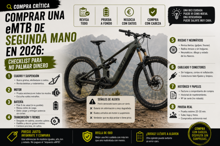 Comprar una eMTB de segunda mano en 2026: checklist para no palmar dinero - imagen nueva eMTB PRO
