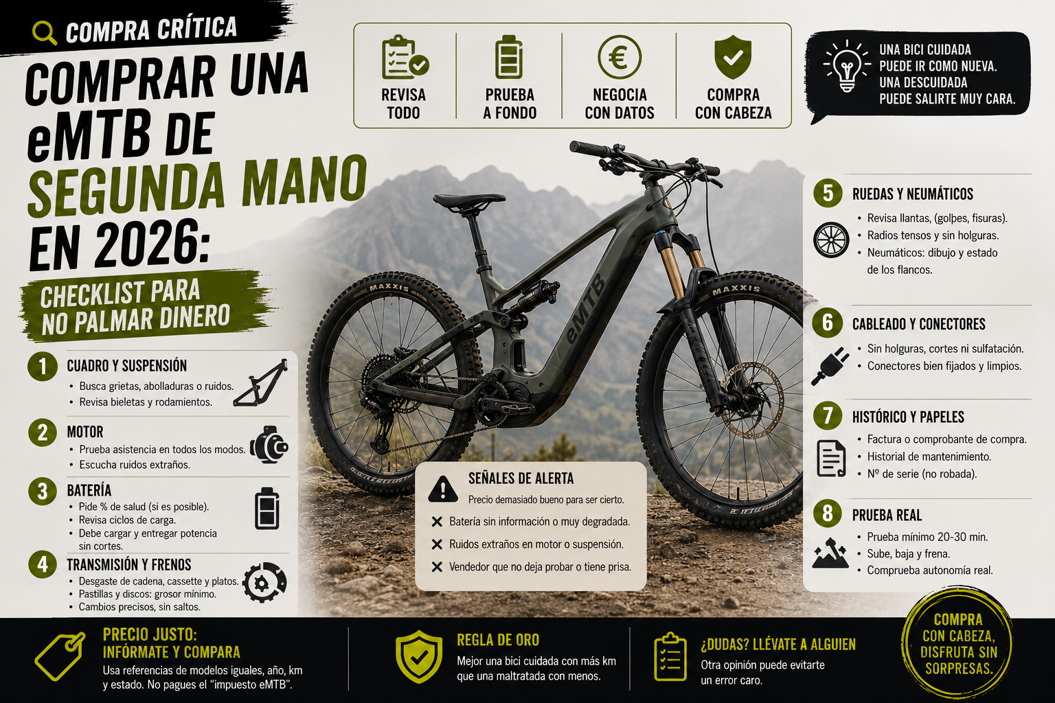 Comprar una eMTB de segunda mano en 2026: checklist para no palmar dinero - imagen nueva eMTB PRO