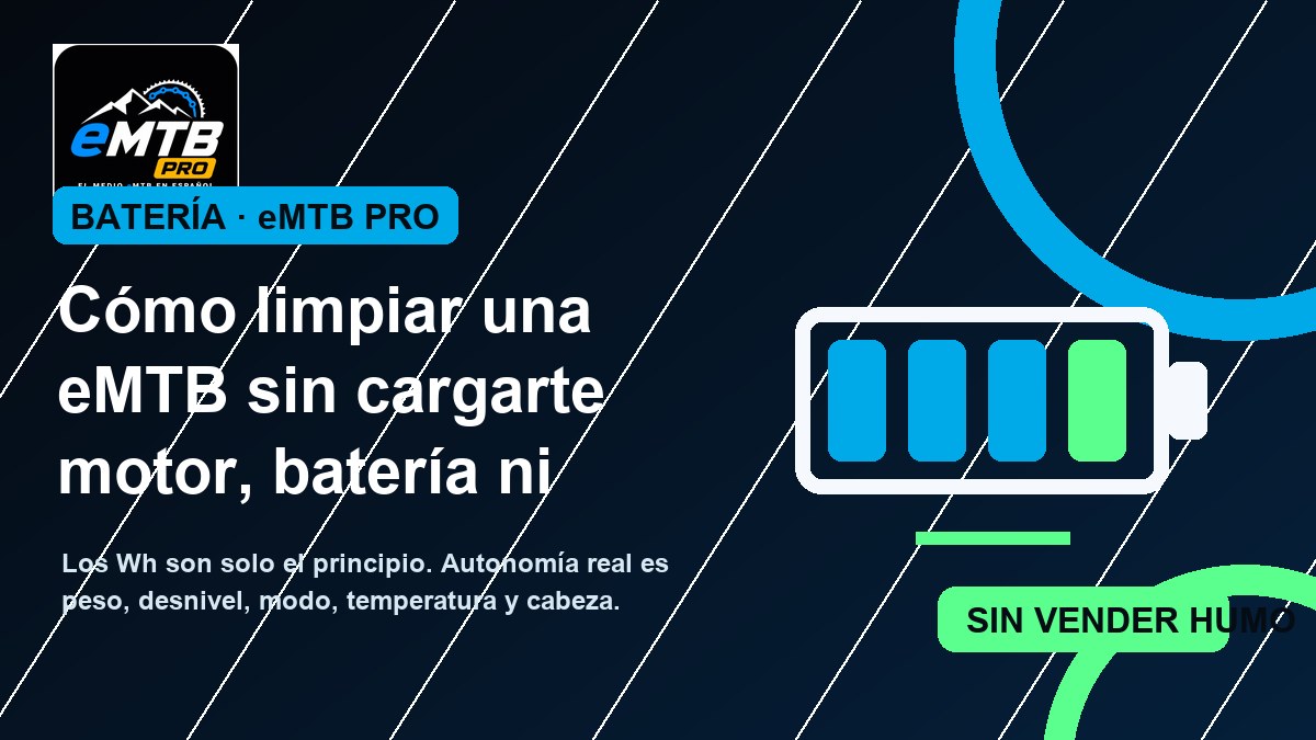Cómo limpiar una eMTB sin cargarte motor, batería ni rodamientos