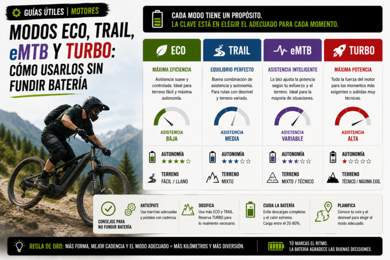 Modos Eco, Trail, eMTB y Turbo: cómo usarlos sin fundir batería - imagen nueva eMTB PRO