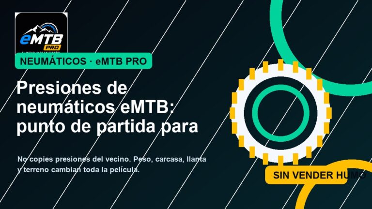 Presiones de neumáticos eMTB: punto de partida para no ir vendido