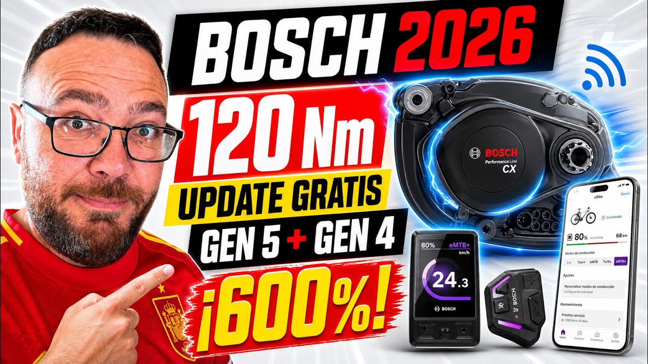 Bosch 2026 sube a 120 Nm y 600%: actualización gratis