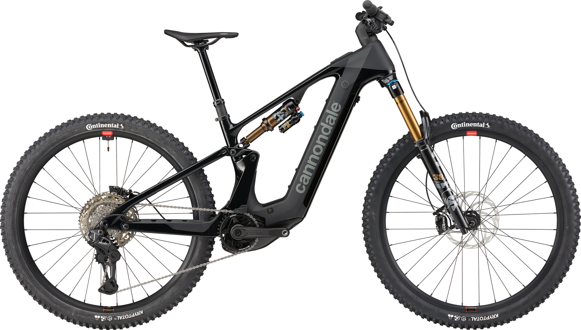 Cannondale Moterra 1 SMU negra, referencia C6501GU, vista completa del lado de la transmisión