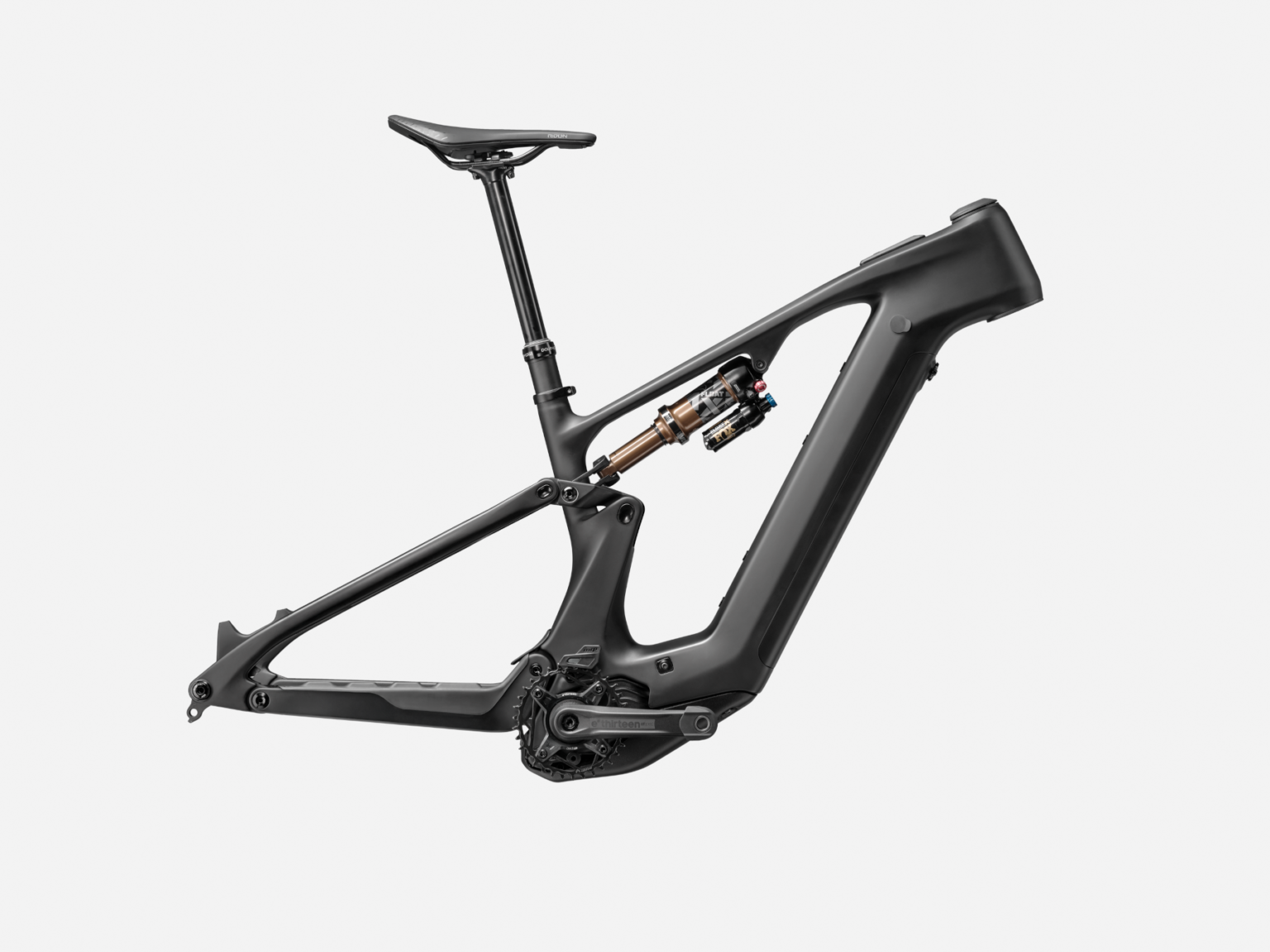 Cuadro de la plataforma Cannondale Moterra Carbon con amortiguador y sistema de asistencia
