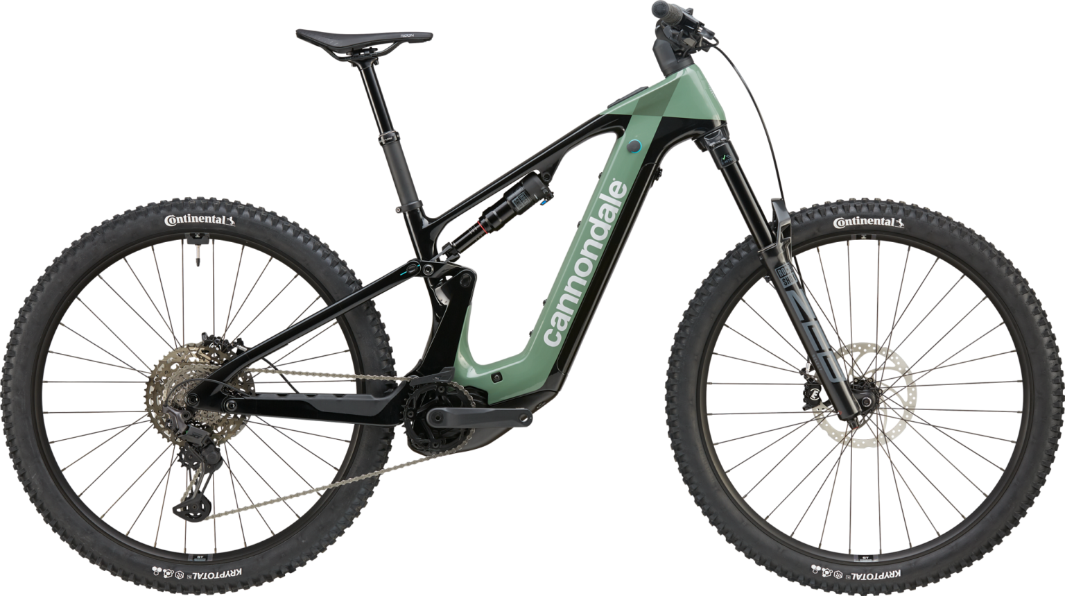 Cannondale Moterra 2 verde C65024U con cambio mecánico, vista completa