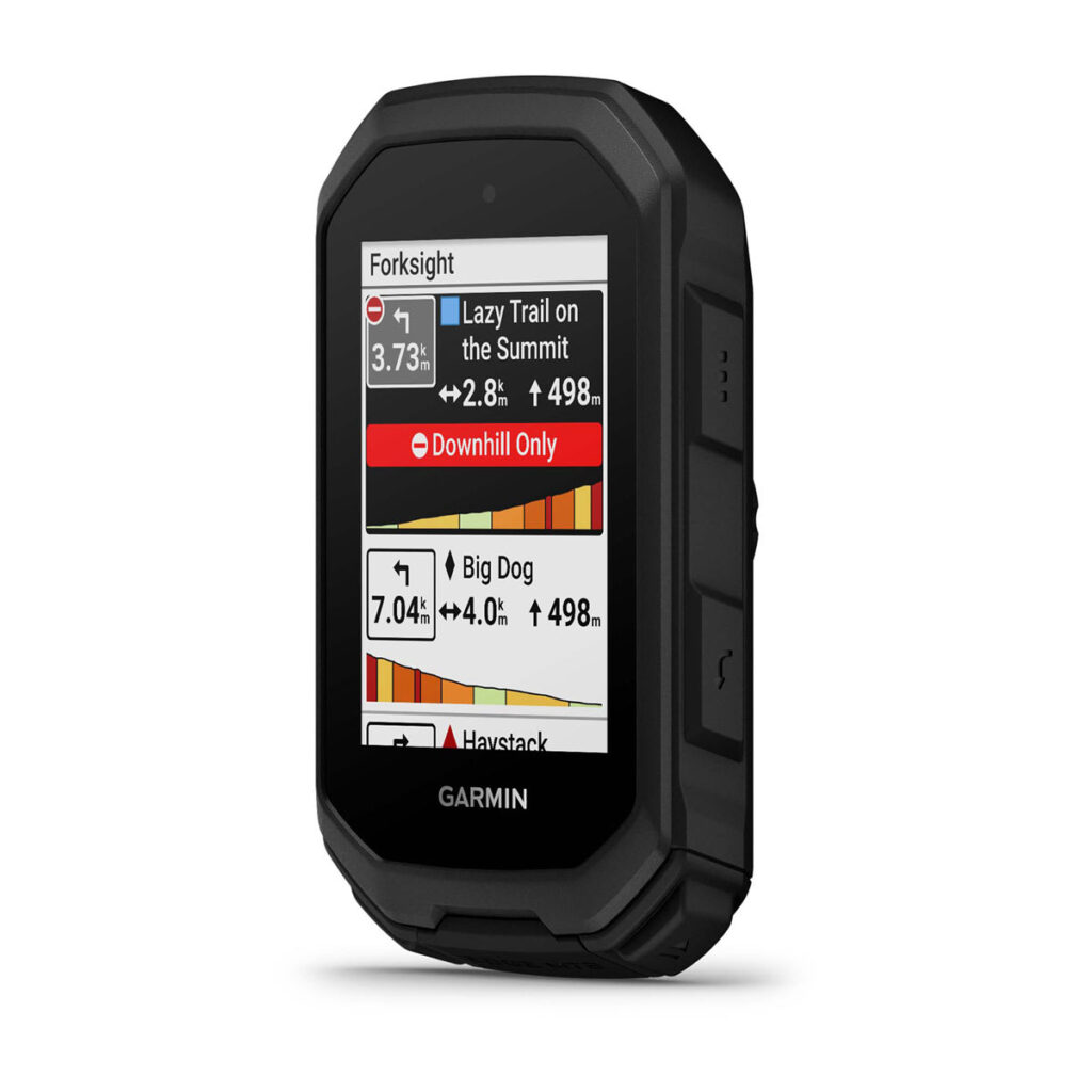 Garmin Edge MTB mostrando las alternativas de senderos de ForkSight