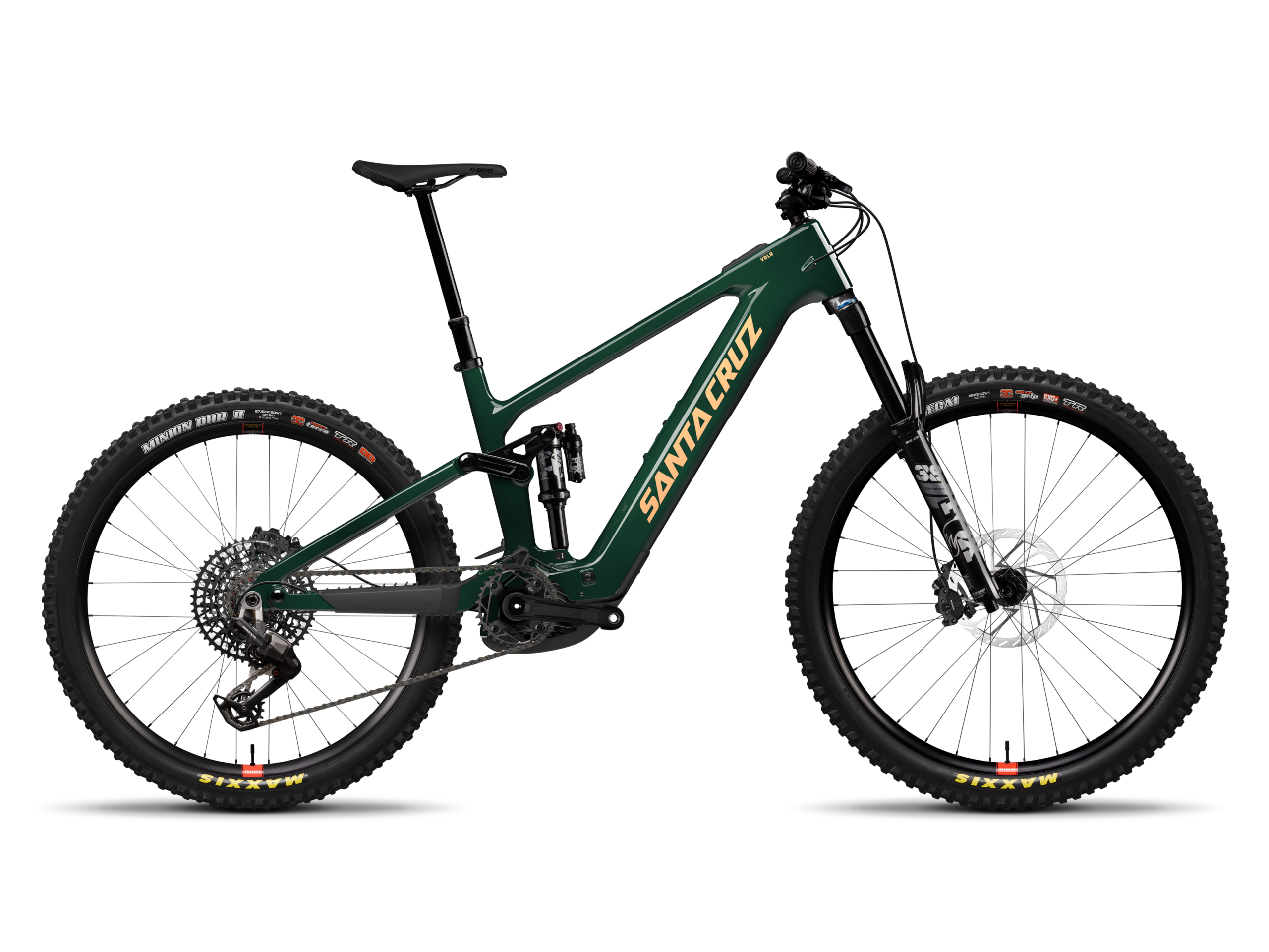 Santa Cruz Vala 90 2026 Carbon C en Midnight Green, vista lateral completa.