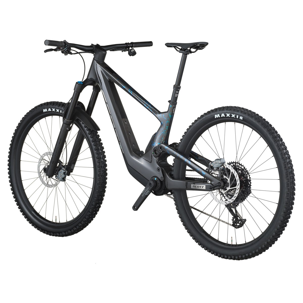 SCOTT Voltage 910 carbon black vista desde el lado opuesto a la transmisión