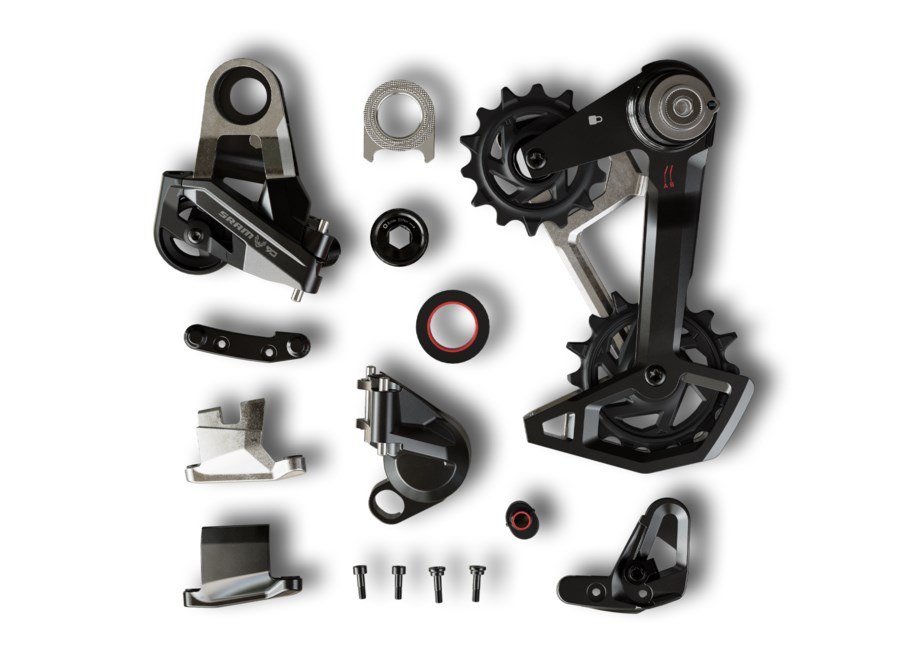 Componentes desmontados del cambio SRAM Eagle 90