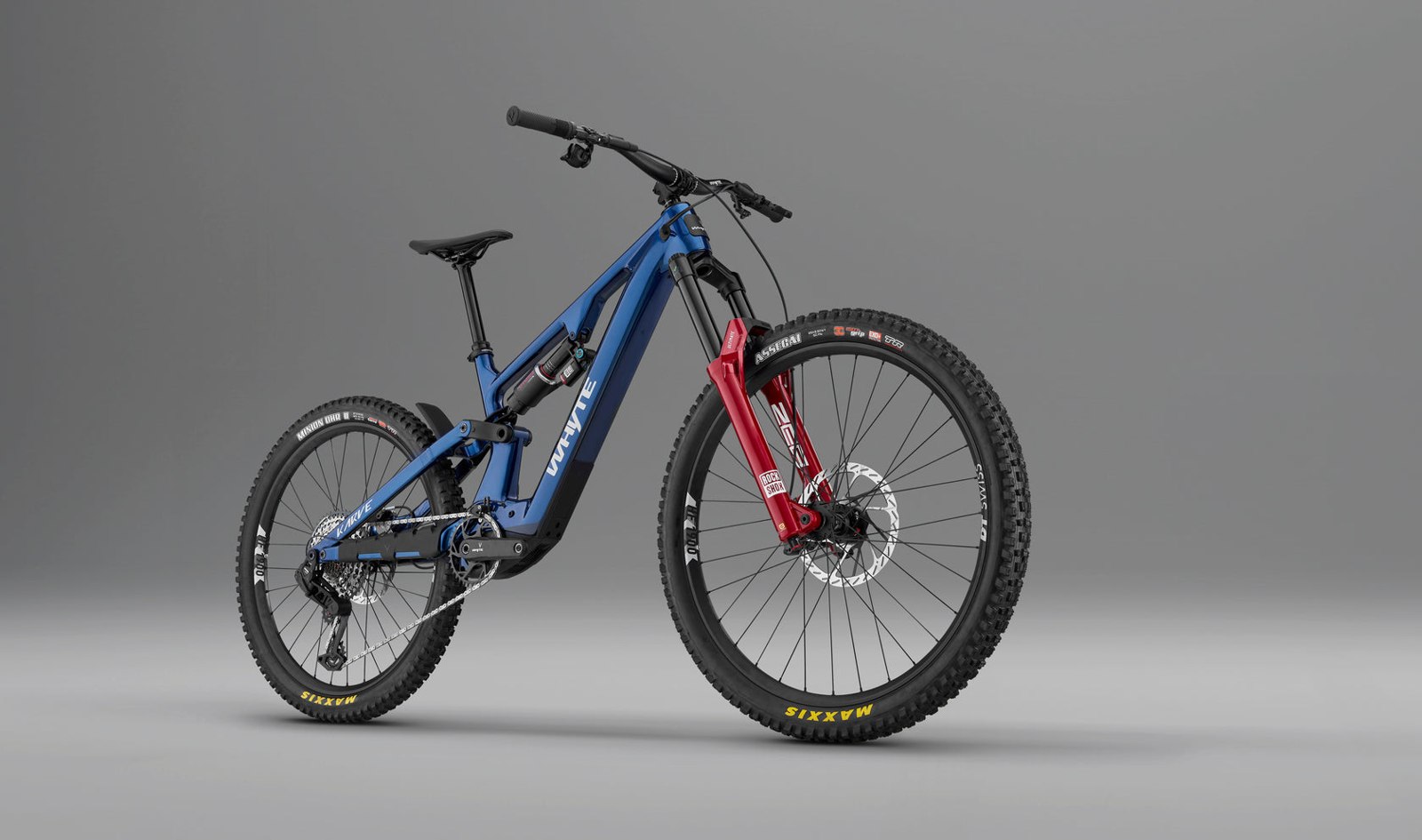 Whyte Karve EVO RSX azul vista en tres cuartos desde delante
