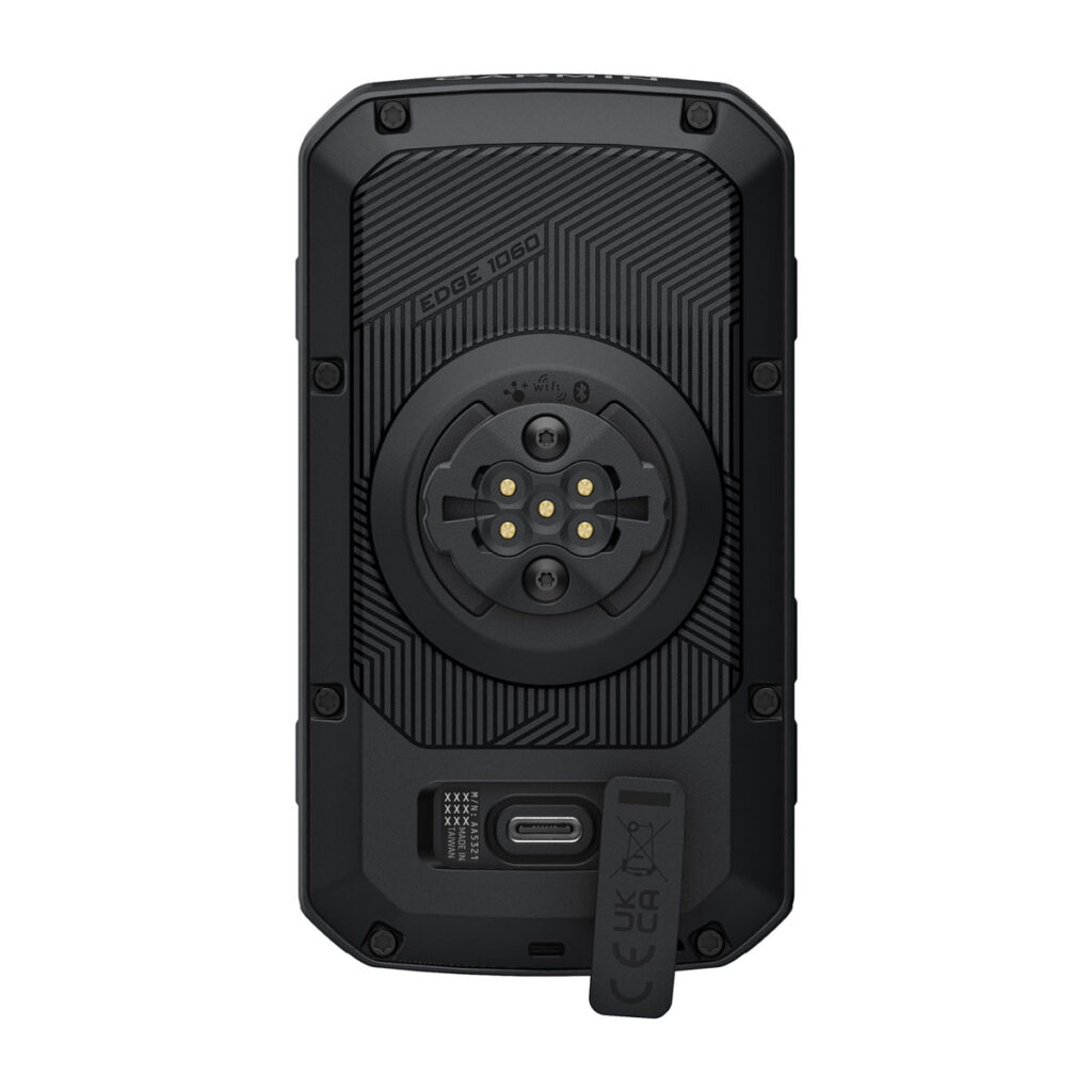 Rear of the Garmin Edge 1060 showing the mount and USB-C port