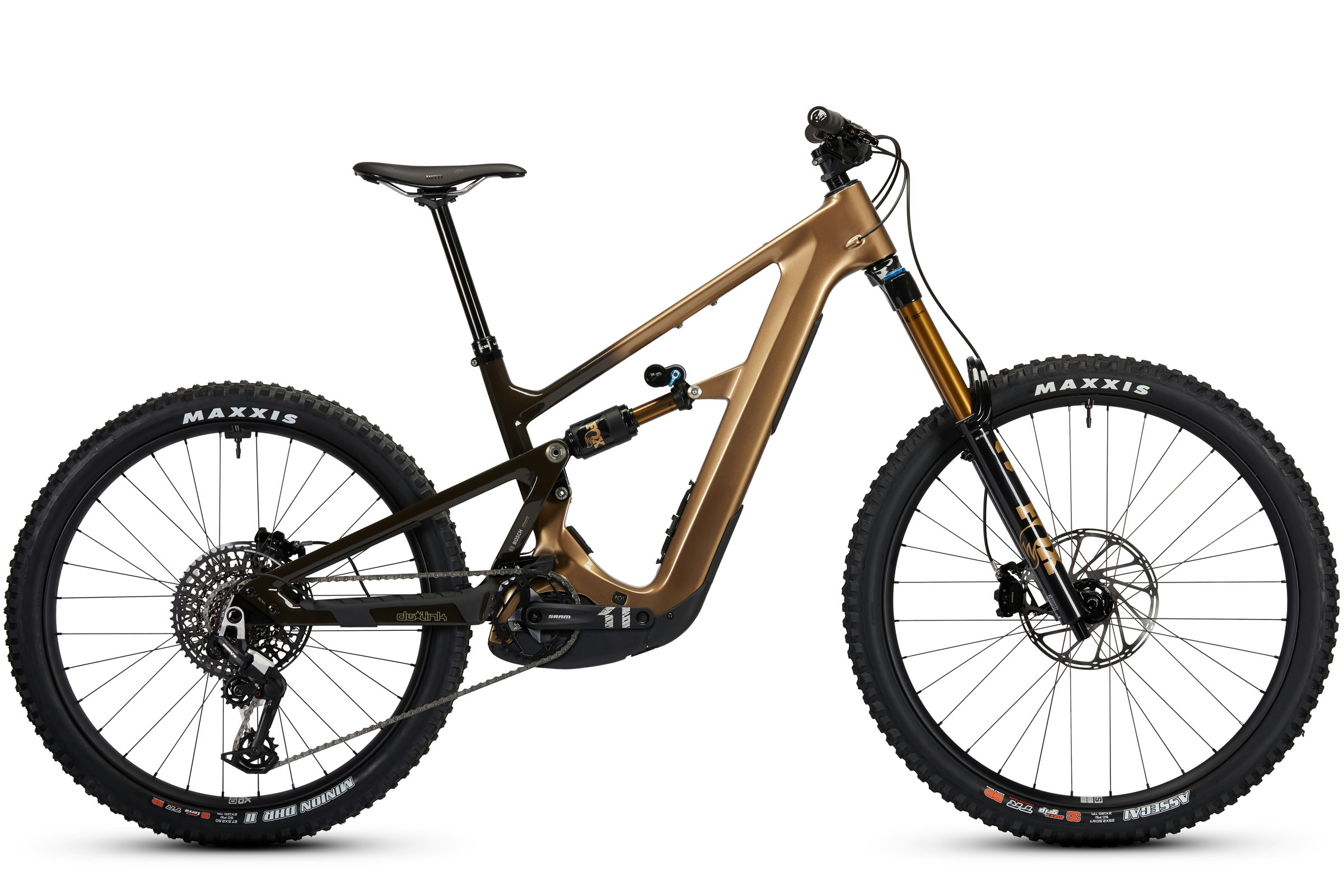 Complete gold Ibis Oso HD V2 photographed from the side
