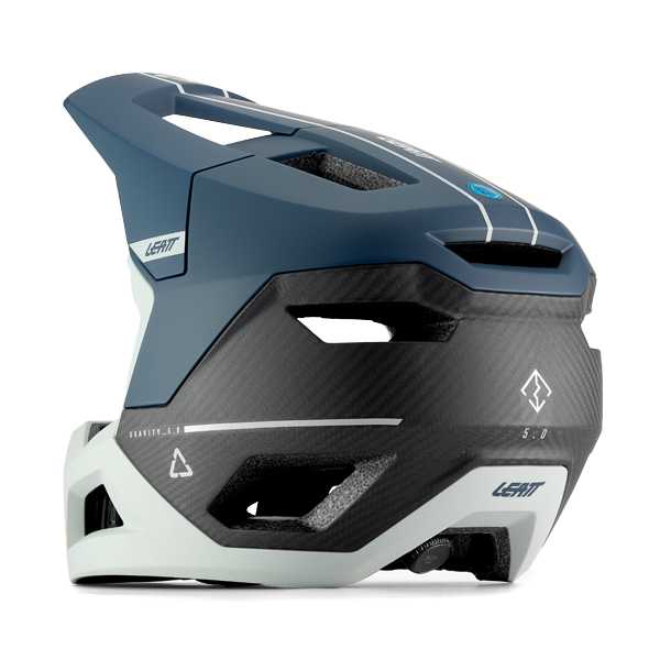 Rear three-quarter view of the Leatt Gravity 5.0 showing ventilation openings