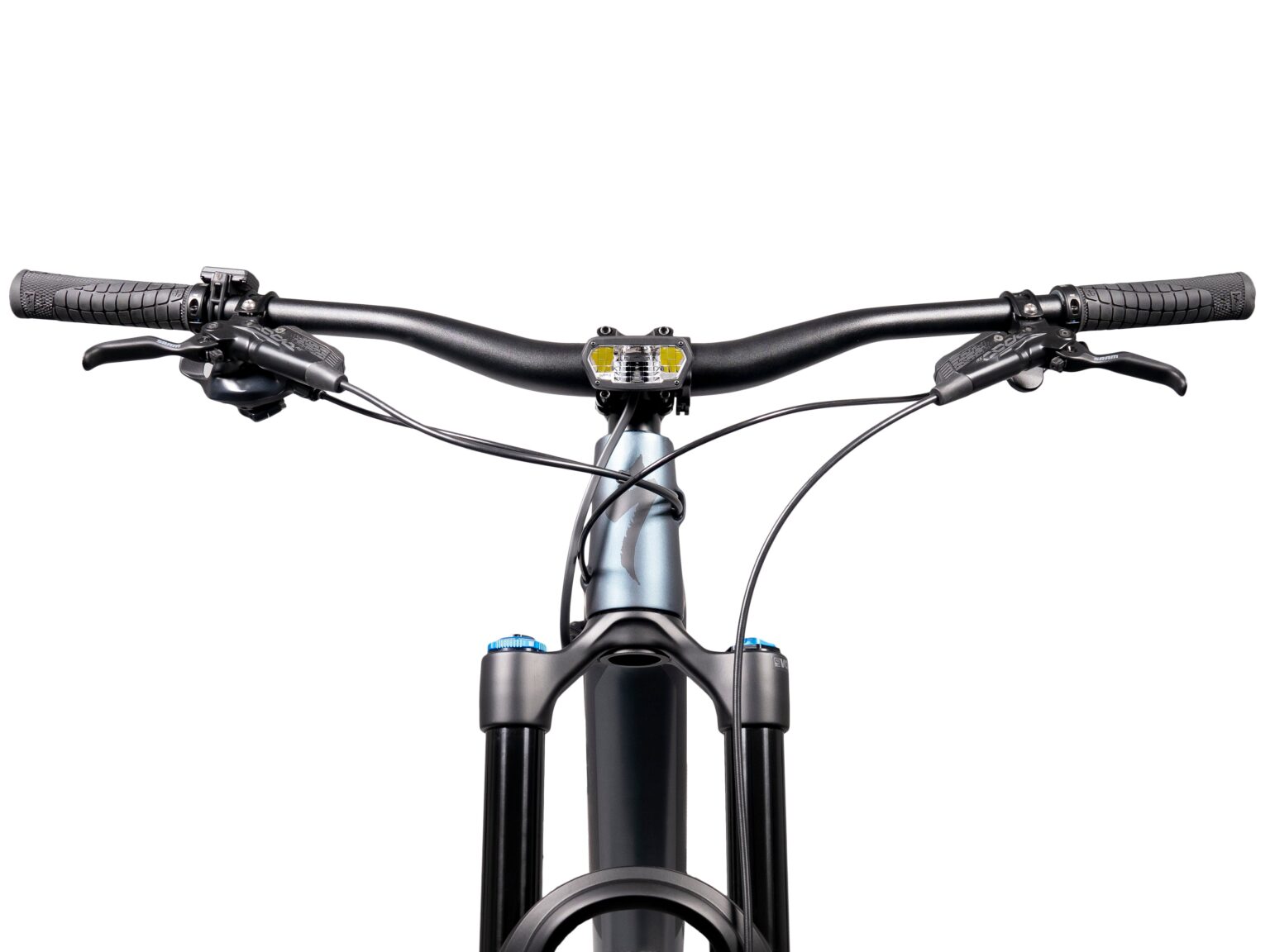 Front view of the Lupine SL Minimax AF and full handlebar