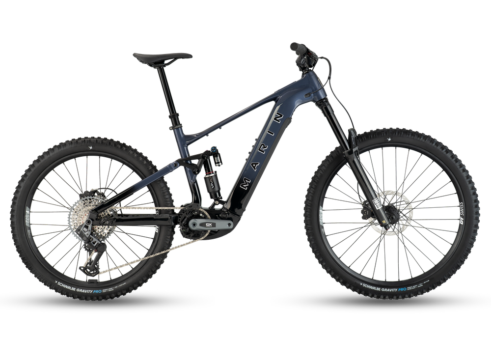 Marin Alpine Trail EXR plateada, vista lateral completa