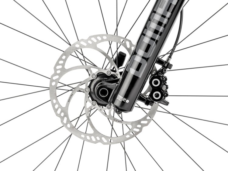 Magura MT5 brake and front rotor on the Moustache CLUTCH 160.8