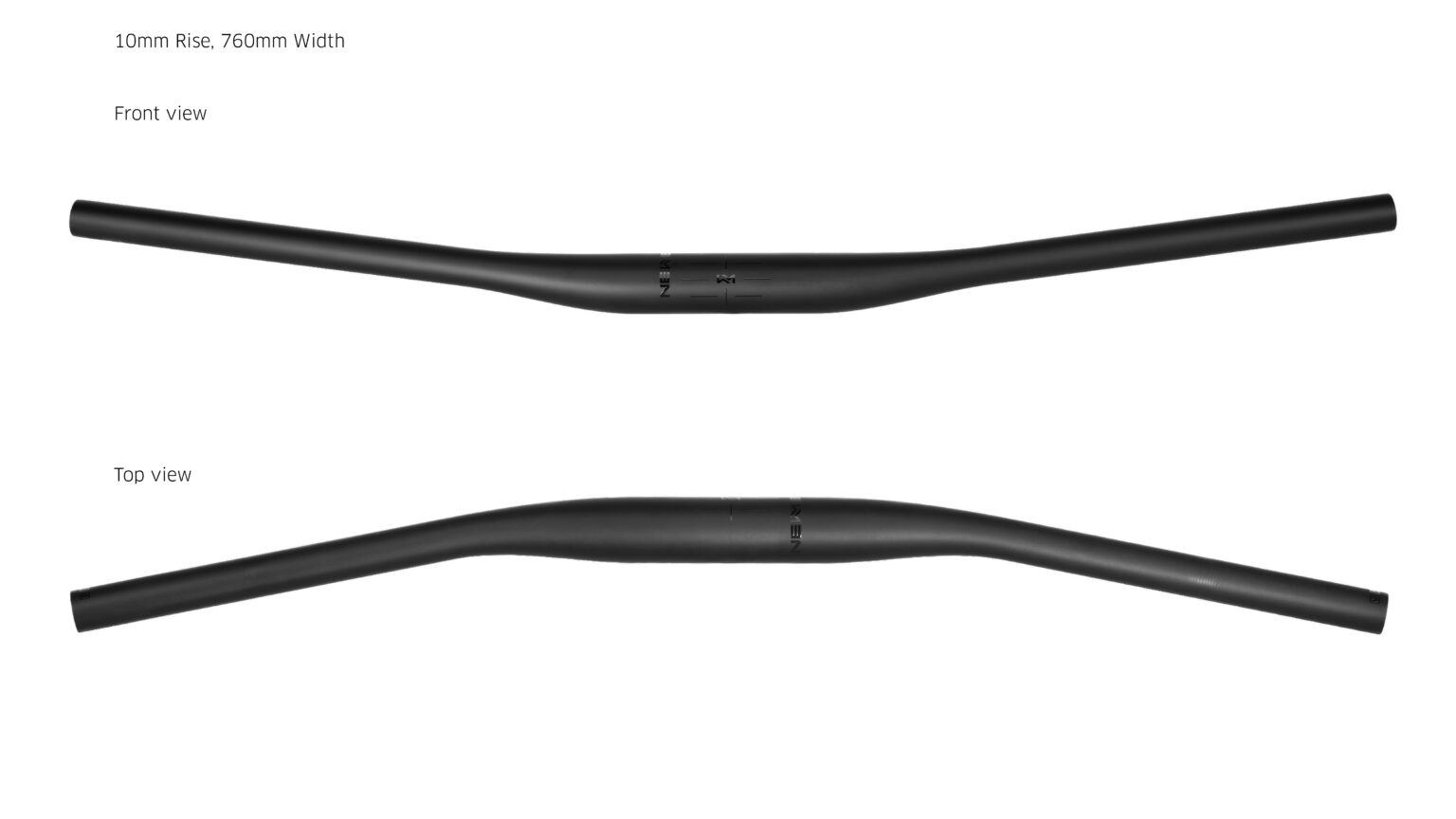 Newmen PHASE with 10 mm rise and 760 mm width, official front and top views