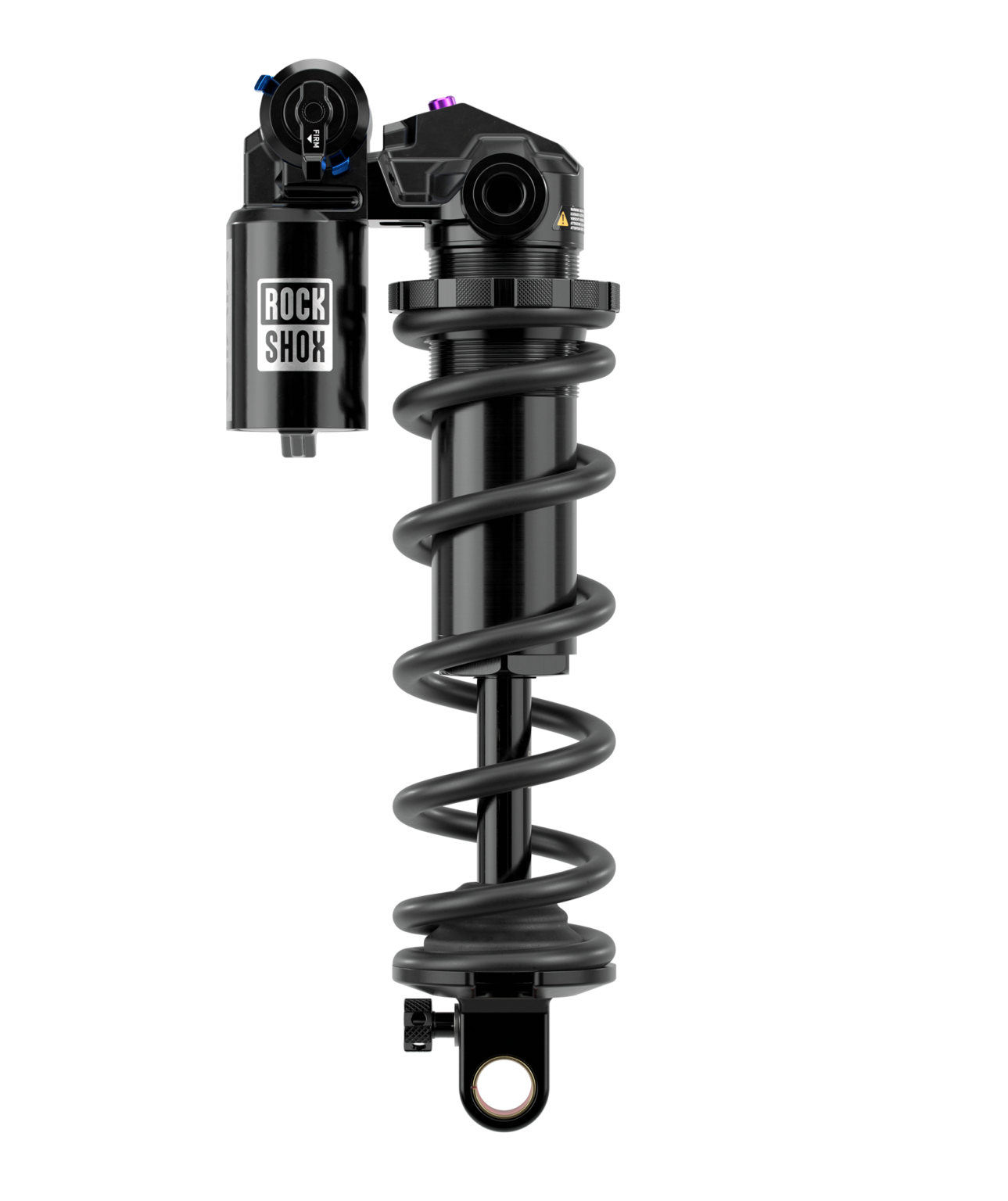 RockShox Vivid Coil D1 con anclaje superior trunnion y muelle negro