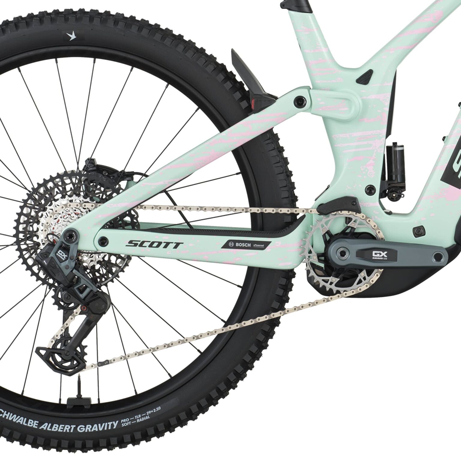 SRAM GX AXS drivetrain and rear end of the Patron ST 900