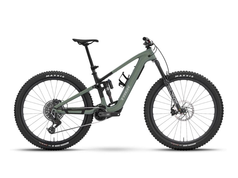 Trek Fuel+ EX verde vista completa de perfil