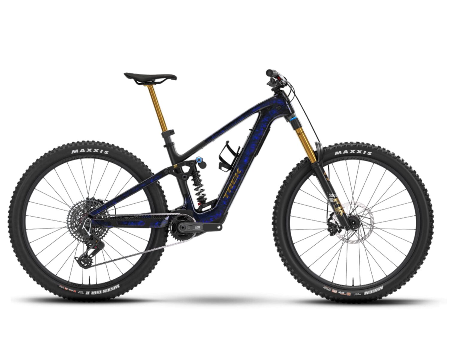 Trek Fuel+ LX azul con amortiguador de muelle