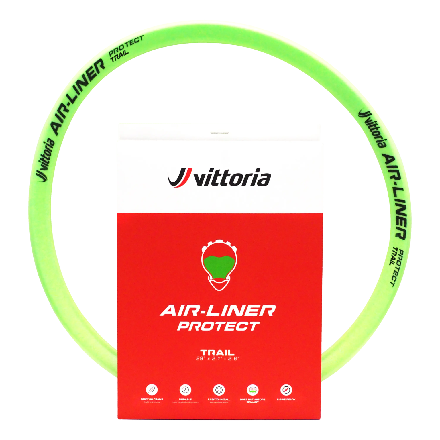 Vittoria Air-Liner Protect Trail beside its box